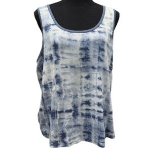 Lucky Brand Blue Tie Dye Tank Top XL